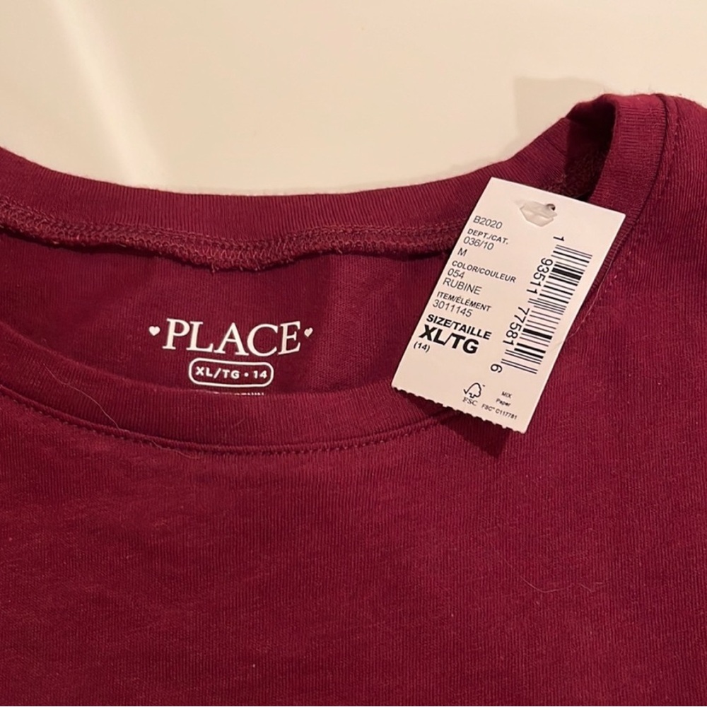 Children’s Place NWT Girls XL (14) Rubin Long Sleeve 100% Cotton tshirt NWT